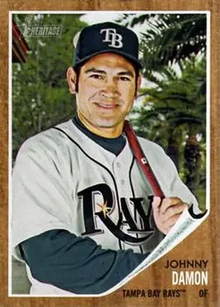 2011 Topps Heritage #20 - Johnny Damon - Tampa Bay Rays