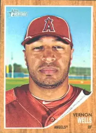 2011 Topps Heritage #28 - Vernon Wells - Los Angeles Angels