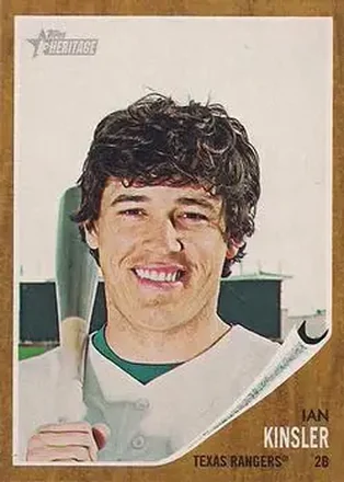 2011 Topps Heritage #34 - Ian Kinsler - Texas Rangers