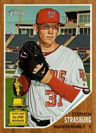 2011 Topps Heritage #35 - Stephen Strasburg - Washington Nationals
