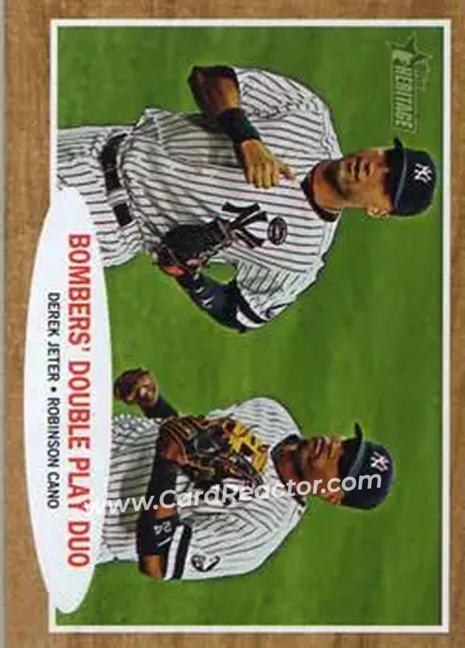 2011 Topps Heritage #37 - Bombers' Double Play Duo (Derek Jeter - Robinson Cano) CPC - New York Yankees - New York Yankees - Front