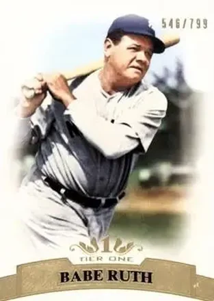 2011 Topps Tier One #3 - Babe Ruth - New York Yankees