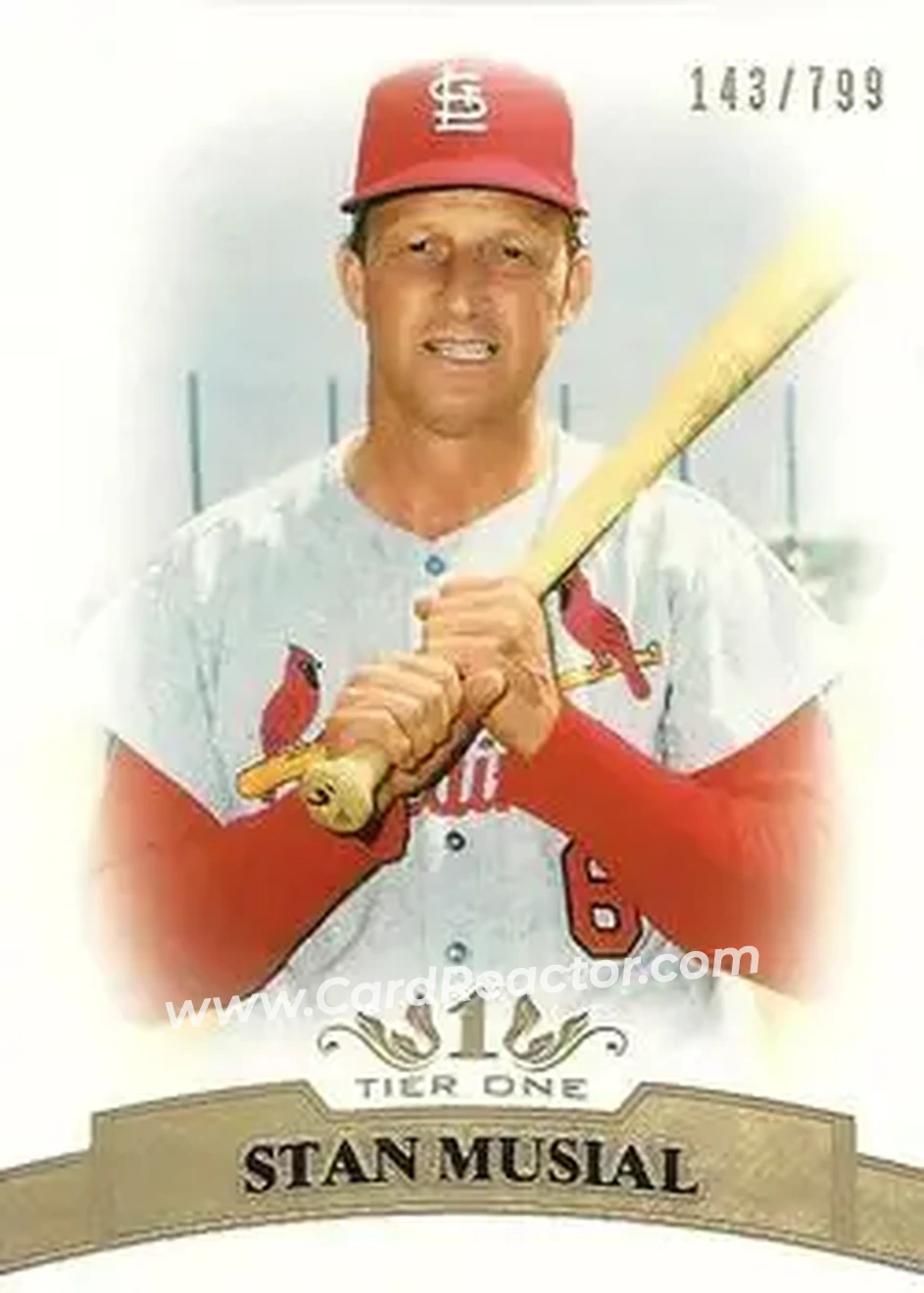 2011 Topps Tier One #6 - Stan Musial - St. Louis Cardinals - Front
