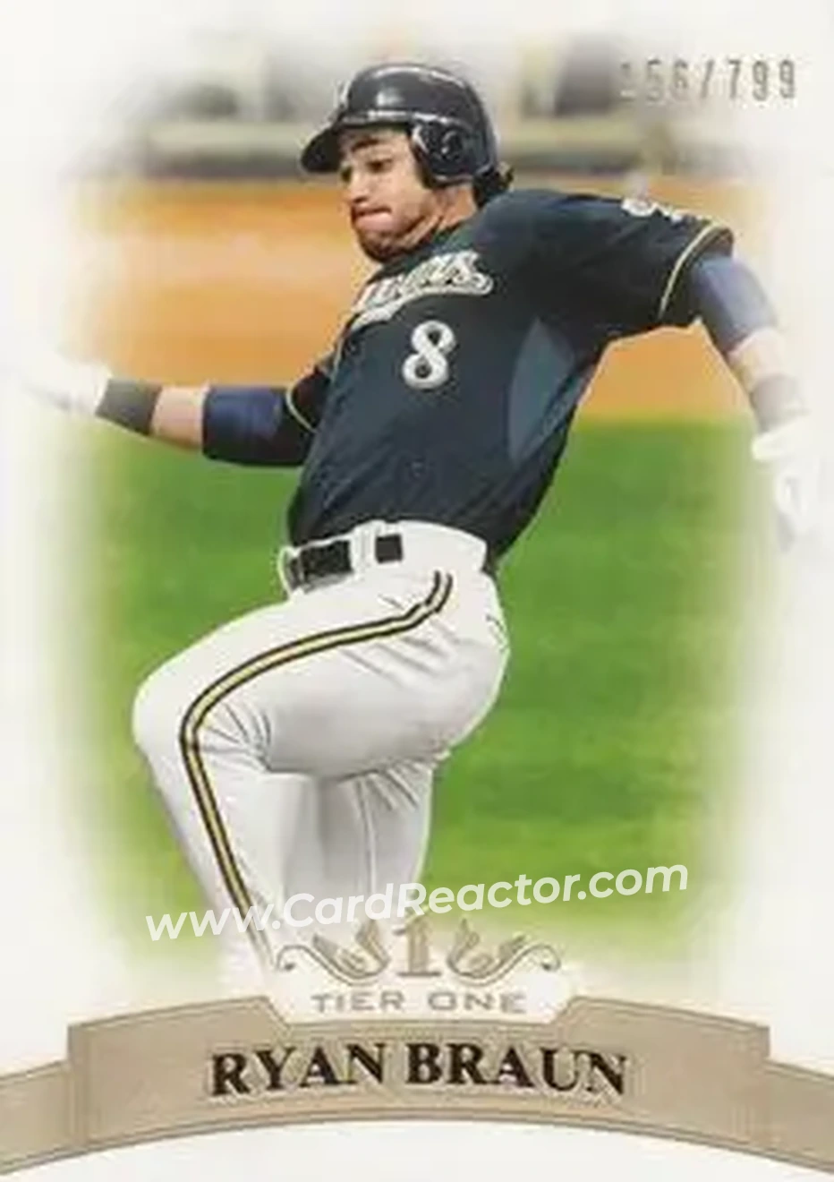 2011 Topps Tier One #8 - Ryan Braun - Milwaukee Brewers - Front