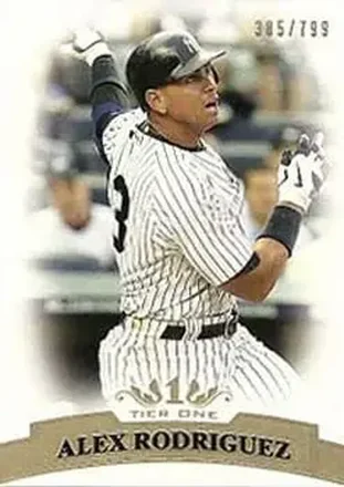 2011 Topps Tier One #13 - Alex Rodriguez - New York Yankees