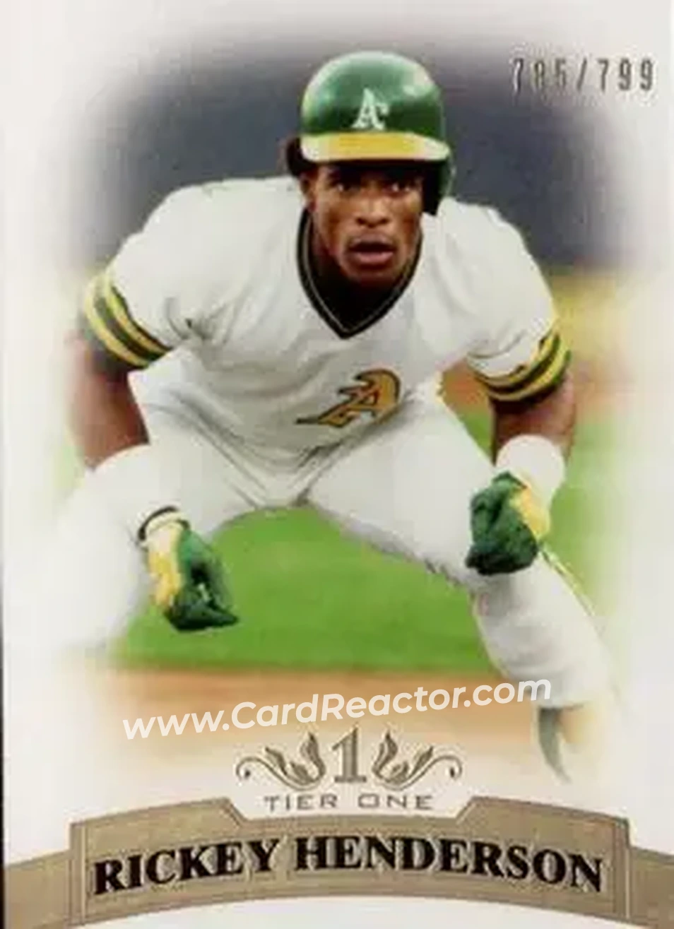 2011 Topps Tier One #24 - Rickey Henderson - Oakland Athletics - Front