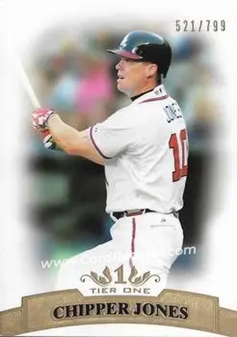 2011 Topps Tier One #26 - Chipper Jones - Atlanta Braves - Front 2011 Topps Tier One #26 - Chipper Jones - Atlanta Braves - Front