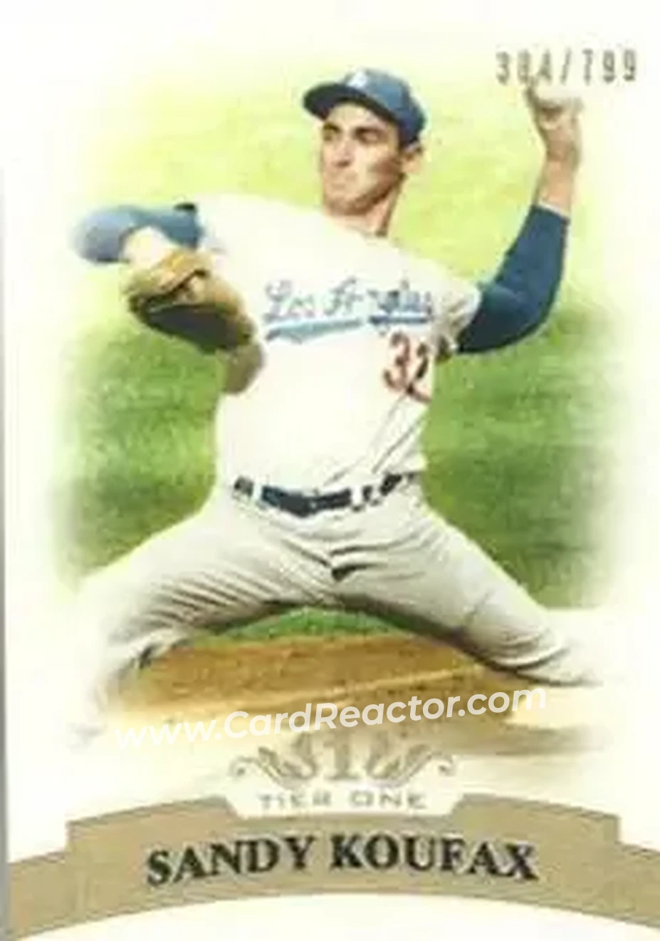 2011 Topps Tier One #32 - Sandy" Koufax - Los Angeles Dodgers - Front