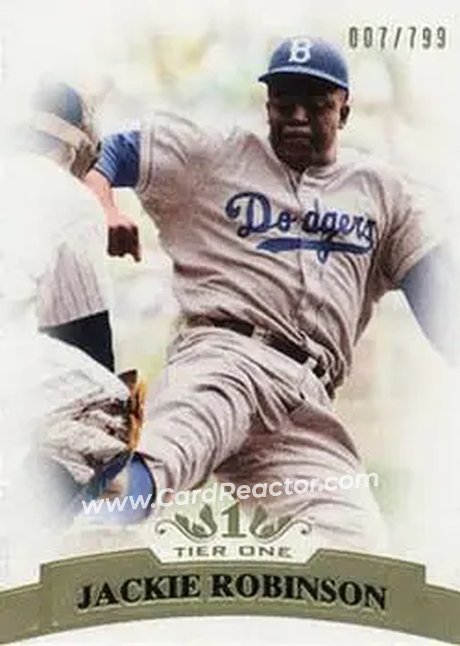 2011 Topps Tier One #42 - Jackie Robinson - Brooklyn Dodgers - Front