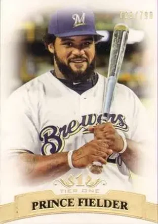 2011 Topps Tier One #43 - Prince Fielder - Milwaukee Brewers