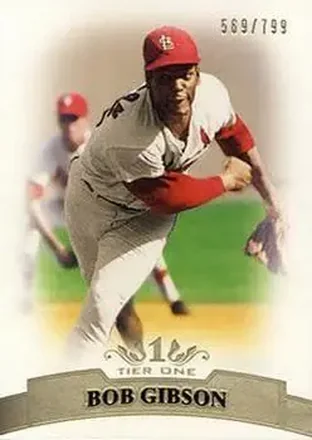2011 Topps Tier One #45 - Bob Gibson - St. Louis Cardinals