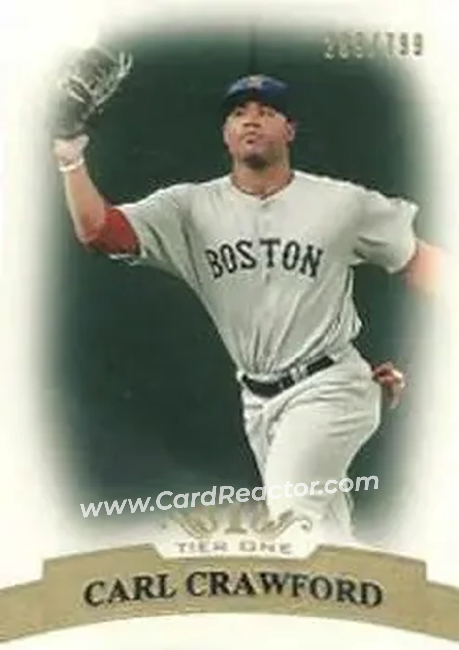 2011 Topps Tier One #54 - Carl Crawford - Boston Red Sox - Front