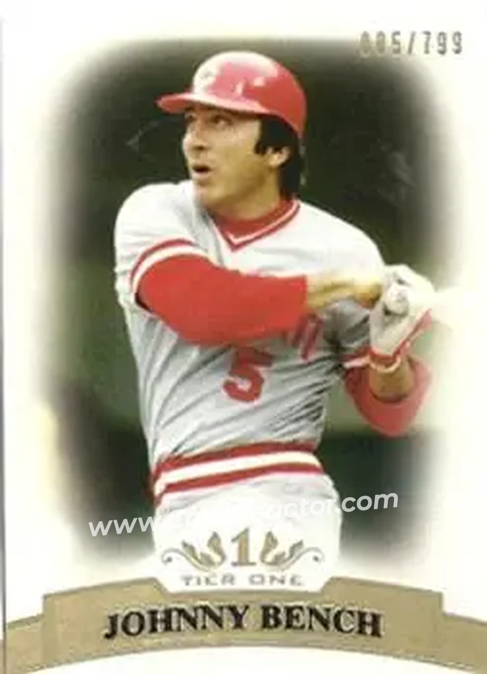 2011 Topps Tier One #55 - Johnny Bench - Cincinnati Reds - Front
