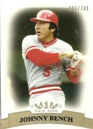 2011 Topps Tier One #55 - Johnny Bench - Cincinnati Reds