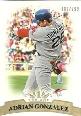 2011 Topps Tier One #56 - Adrian Gonzalez - Boston Red Sox