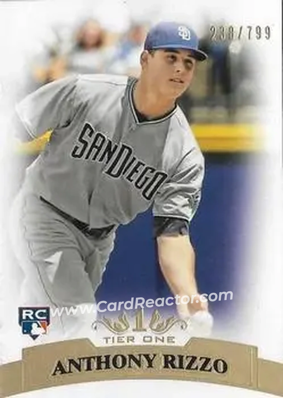2011 Topps Tier One #58 - Anthony Rizzo - San Diego Padres - Front