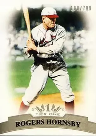 2011 Topps Tier One #70 - Rogers Hornsby - St. Louis Cardinals