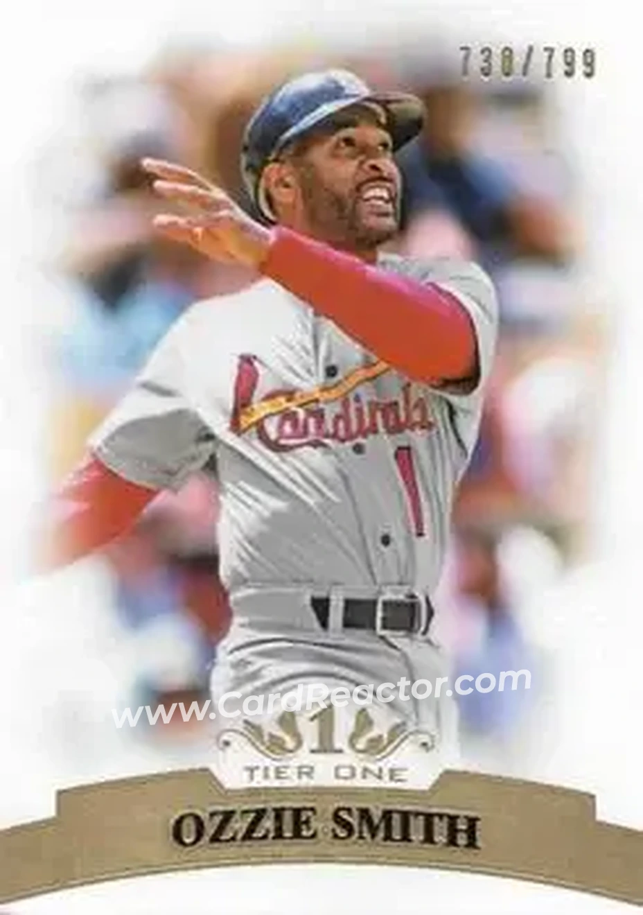 2011 Topps Tier One #71 - Ozzie Smith - St. Louis Cardinals - Front