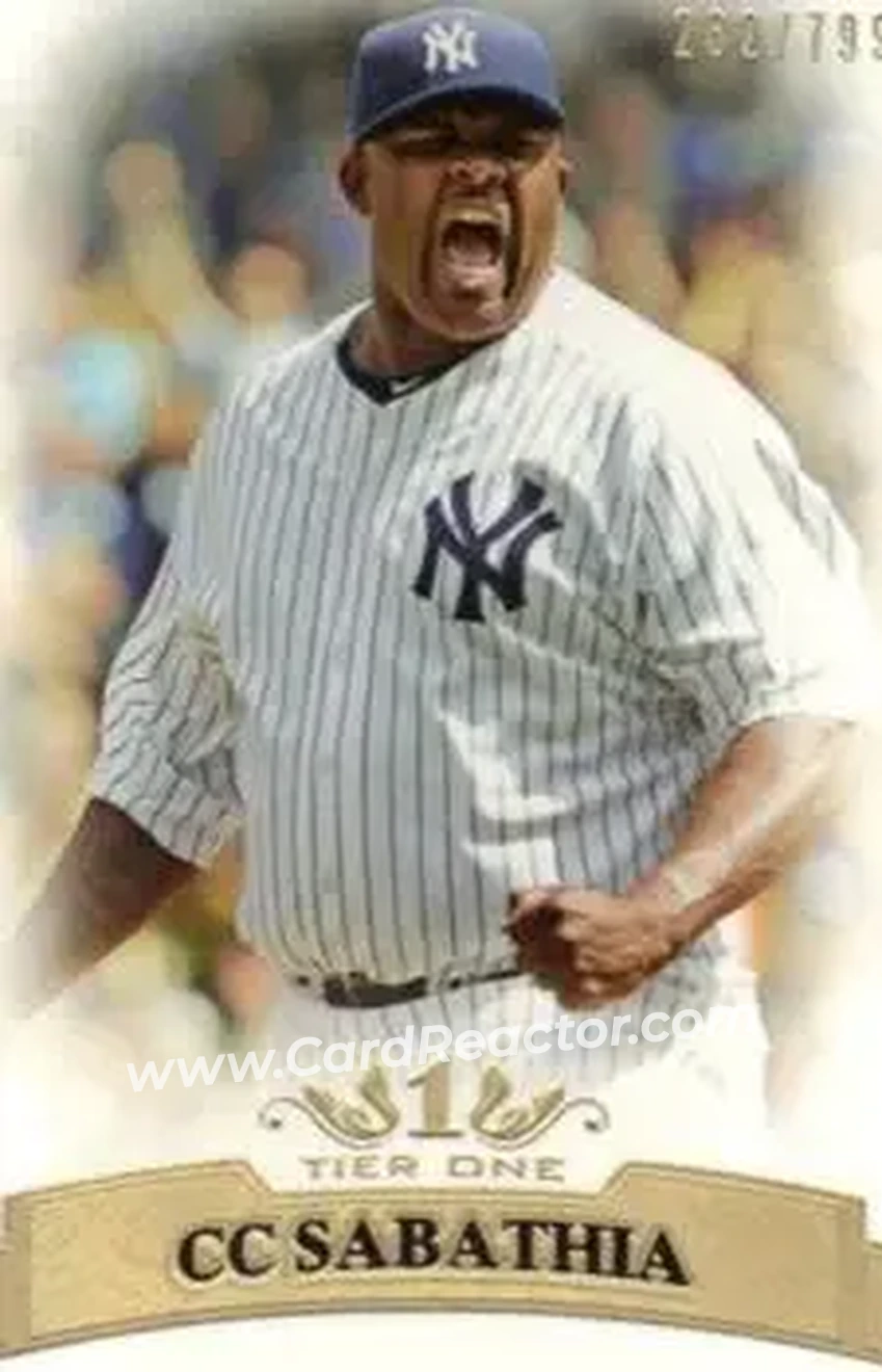 2011 Topps Tier One #77 - CC Sabathia - New York Yankees - Front 2011 Topps Tier One #77 - CC Sabathia - New York Yankees - Front