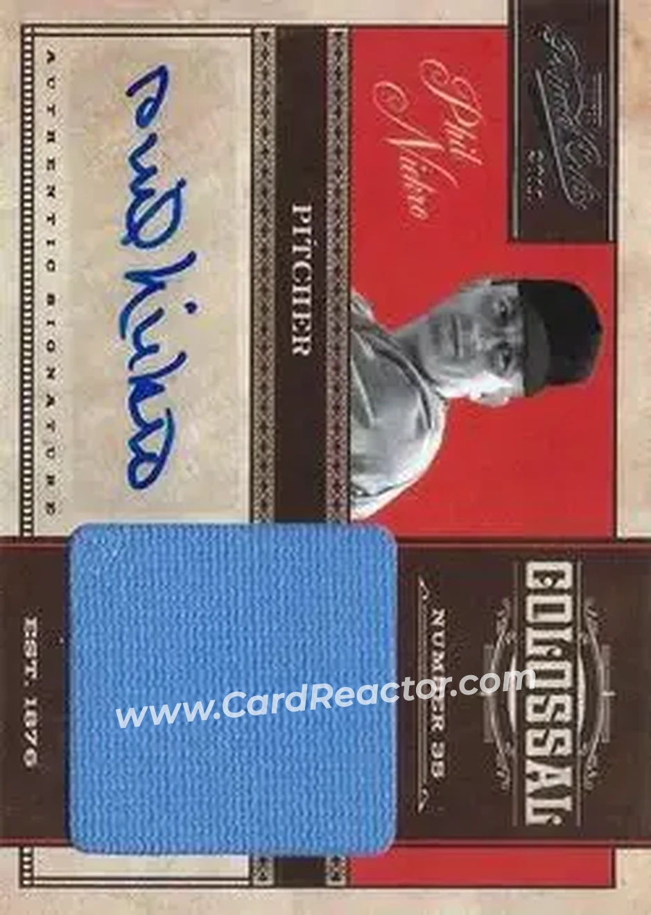 2011 Panini Prime Cuts - Colossal Materials Signatures #22 - Phil Niekro - Atlanta Braves - Front