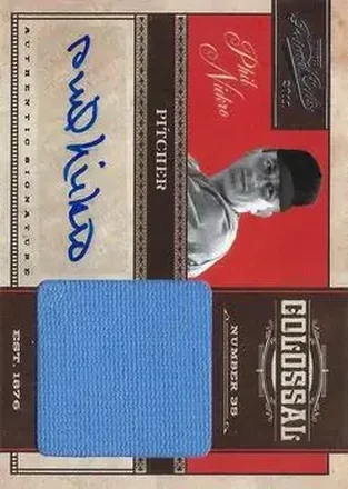 2011 Panini Prime Cuts - Colossal Materials Signatures #22 - Phil Niekro - Atlanta Braves