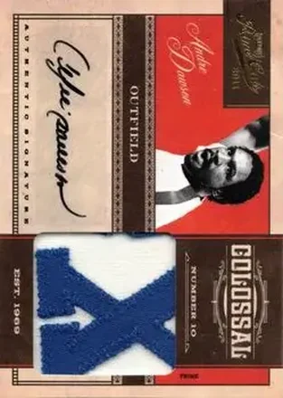 2011 Panini Prime Cuts - Colossal Materials Signatures Prime #10 - Andre Dawson - Montreal Expos