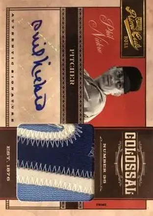 2011 Panini Prime Cuts - Colossal Materials Signatures Prime #22 - Phil Niekro - Atlanta Braves