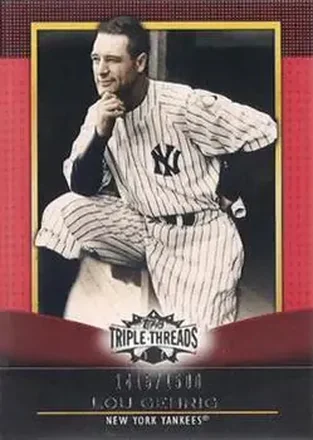 2011 Topps Triple Threads #4 - Lou Gehrig - New York Yankees