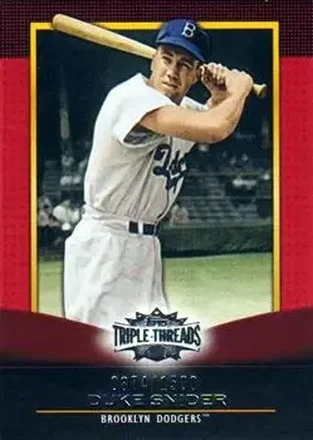 2011 Topps Triple Threads #11 - Edwin "Duke" Snider - Brooklyn Dodgers