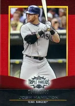 2011 Topps Triple Threads #15 - Josh Hamilton - Texas Rangers