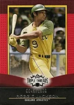2011 Topps Triple Threads #24 - Reggie Jackson (b.1946 OF) - Oakland Athletics