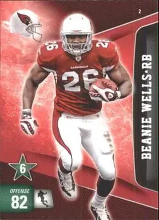 2011 Panini Adrenalyn XL #2 - Beanie Wells - Arizona Cardinals