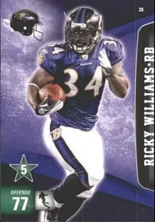 2011 Panini Adrenalyn XL #28 - Ricky Williams - Baltimore Ravens