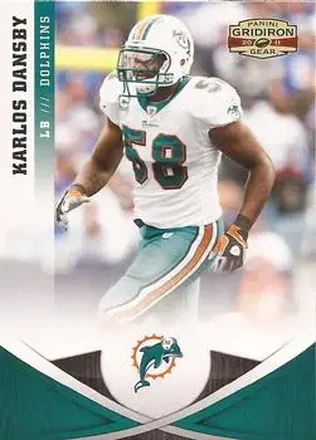2011 Panini Gridiron Gear #14 - Karlos Dansby - Miami Dolphins