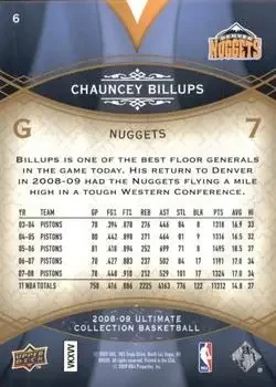 Back of Chauncey Billups