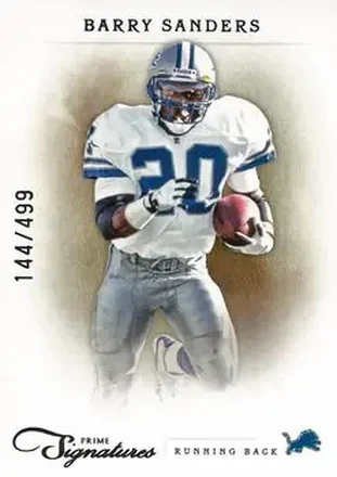 2011 Panini Prime Signatures #10 - Barry Sanders - Detroit Lions