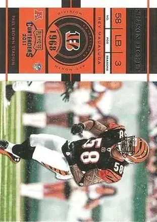 2011 Playoff Contenders #20 - Rey Maualuga - Cincinnati Bengals