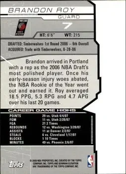 Back of Brandon Roy