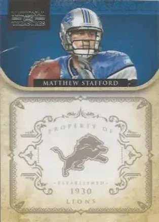 2011 Playoff National Treasures #50 - Matthew Stafford - Detroit Lions