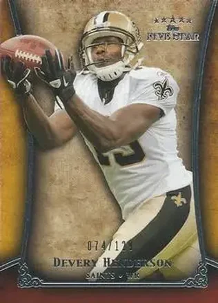 2011 Topps Five Star #45 - Devery Henderson - New Orleans Saints
