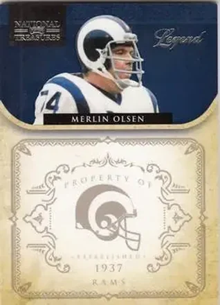 2011 Playoff National Treasures #178 - Merlin Olsen - Los Angeles Rams