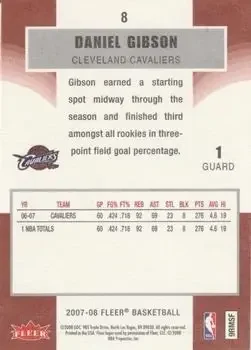 Back of Daniel Gibson