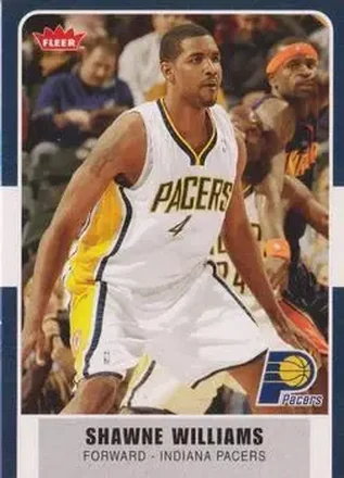 2007-08 Fleer #60 - Shawne Williams - Indiana Pacers 2007-08 Fleer #60 - Shawne Williams - Indiana Pacers