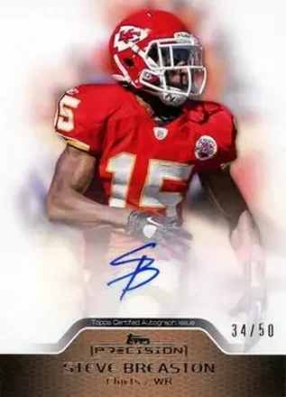 2011 Topps Precision - Autographs Gold #PCVA-SB - Steve Breaston - Arizona Cardinals