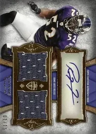 2011 Topps Supreme - Autographed Dual Relics #SADR-RL - Ray Lewis - Baltimore Ravens