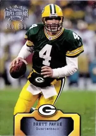 2011 Topps Triple Threads #55 - Brett Favre - Green Bay Packers