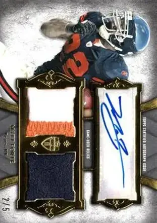2011 Topps Supreme - Autographed Dual Relics Platinum Patch #SADR-MF - Matt Forte - Chicago Bears