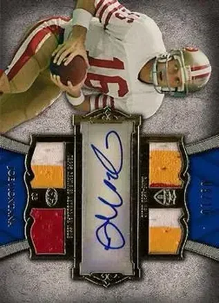 2011 Topps Supreme - Autographed Quad Relics #SAQR-JM - Joe Montana - San Francisco 49ers