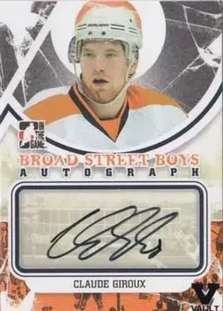 2011-12 In The Game Broad Street Boys - Autographs Black #A-CG - Claude Giroux - Philadelphia Flyers
