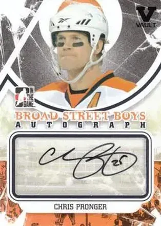 2011-12 In The Game Broad Street Boys - Autographs Black #A-CP - Chris Pronger - Philadelphia Flyers